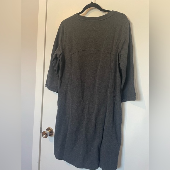 Charcoal grey fleece dress Reitmans Hyba L - Picture 6 of 7